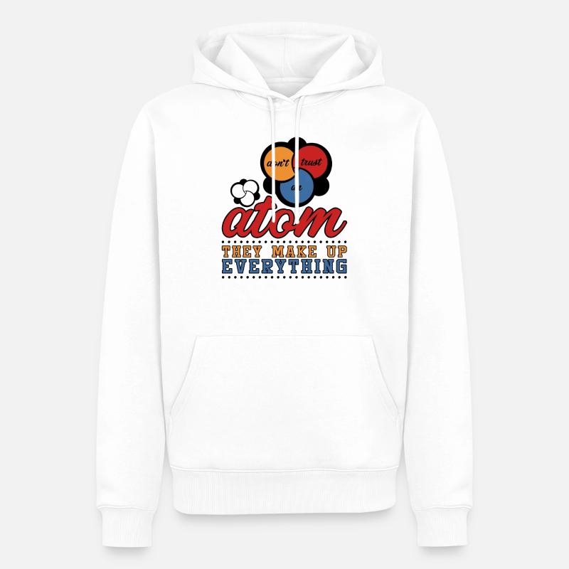Science Science Atom Gift Physique Etudiant - Sweat à capuche Premium bio Homme - blanc