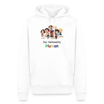 Nationalität Mensch Menschenrechte T-Shirt - Männer Premium Bio Hoodie - Weiß - Vorne - Nico (187cm)