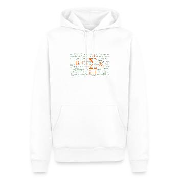 Be greater than Average - Männer Premium Bio Hoodie - Weiß - Vorne - Nico (187cm)