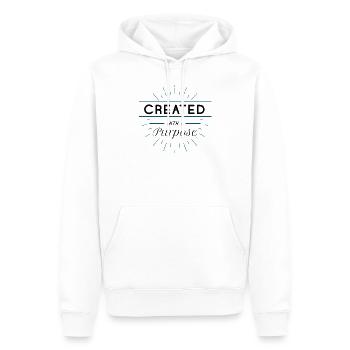 Votre vie a un sens, chrétien, cadeau - Sweat à capuche Premium bio Homme - blanc - Devant - Nico (187cm)