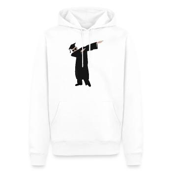 Dabbing Graduation Boy - Männer Premium Bio Hoodie - Weiß - Vorne - Nico (187cm)