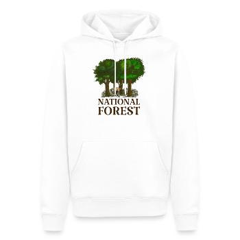 National Forest - Men’s Premium Organic Hoodie - white - Front - Nico (187cm)