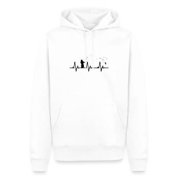 Heartbeat fishing for fisherman - Men’s Premium Organic Hoodie - white - Front - Nico (187cm)