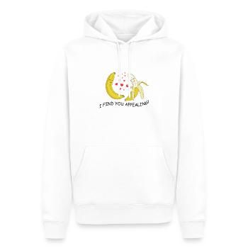 Bananen Liebe - Männer Premium Bio Hoodie - Weiß - Vorne - Nico (187cm)