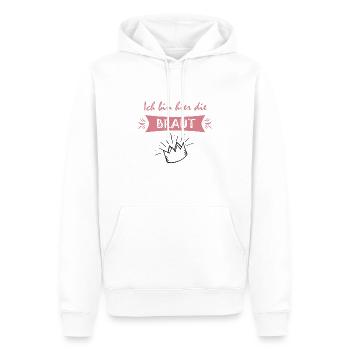 Ich bin hier die Braut - Männer Premium Bio Hoodie - Weiß - Vorne - Nico (187cm)