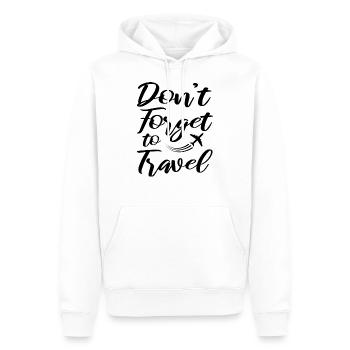 Travel - Männer Premium Bio Hoodie - Weiß - Vorne - Nico (187cm)