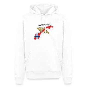 norwegen dorsch karte Dorschjäger Geschenk - Männer Premium Bio Hoodie - Weiß - Vorne - Nico (187cm)