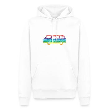 Bus de la paix - Sweat à capuche Premium bio Homme - blanc - Devant - Nico (187cm)