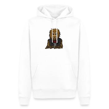 Lion Cool - Men’s Premium Organic Hoodie - white - Front - Nico (187cm)