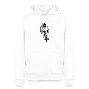 vélo - Sweat à capuche Premium bio Homme - blanc - Devant - Nico (187cm)