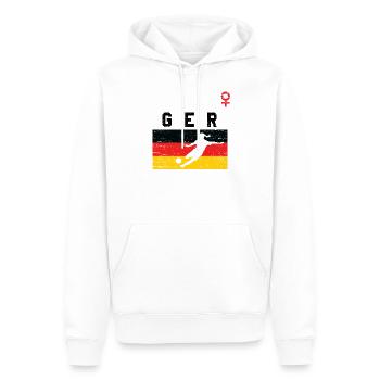Football féminin en Allemagne - Sweat à capuche Premium bio Homme - blanc - Devant - Nico (187cm)