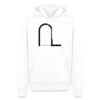 Sägewerkzeug - Laubsäge - Bastelsäge - Männer Premium Bio Hoodie - Weiß - Vorne - Nico (187cm)