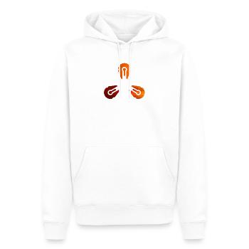 Triple Space Ship Evening Sun - Space and SciFi - Männer Premium Bio Hoodie - Weiß - Vorne - Nico (187cm)