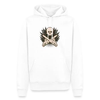 Forestier Bois Bûcheron Forestier Forestier Forestier - Sweat à capuche Premium bio Homme - blanc - Devant - Nico (187cm)