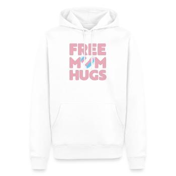 Gratuit maman câlins, gratuit maman câlins Rainbow Gay Pride - Sweat à capuche Premium bio Homme - blanc - Devant - Nico (187cm)