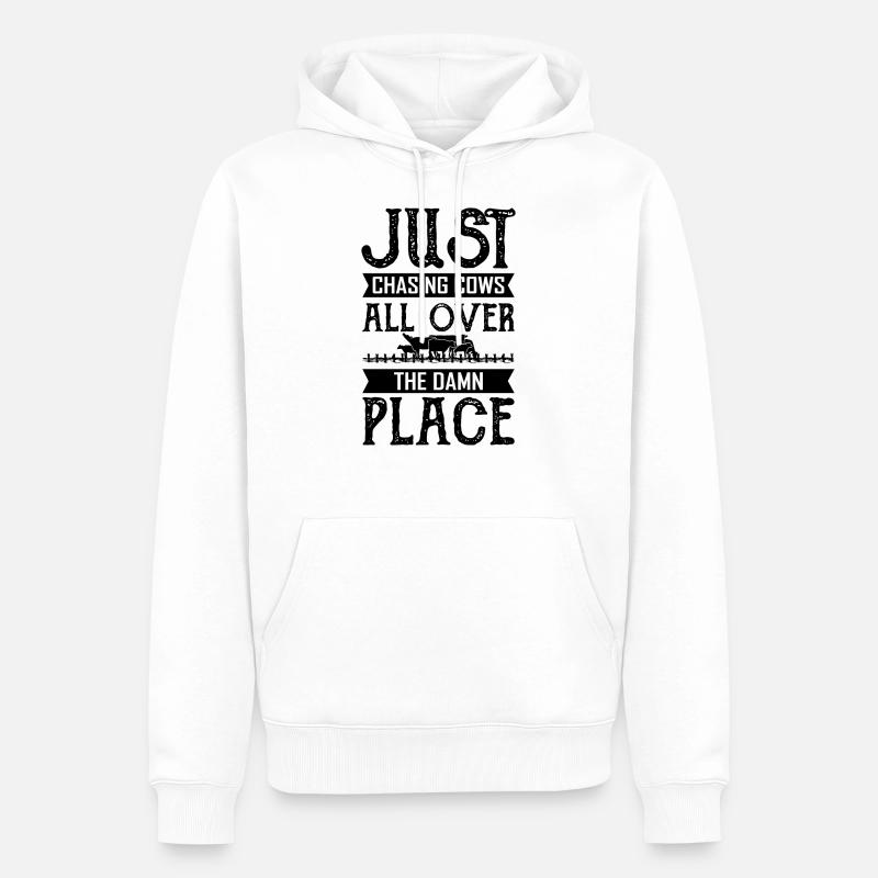 Bauernhof Landwirtschaft - Männer Premium Bio Hoodie - Weiß