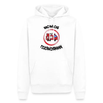 nachwuchs feuerwehrmann Geschenk feuerwehr - Männer Premium Bio Hoodie - Weiß - Vorne - Nico (187cm)