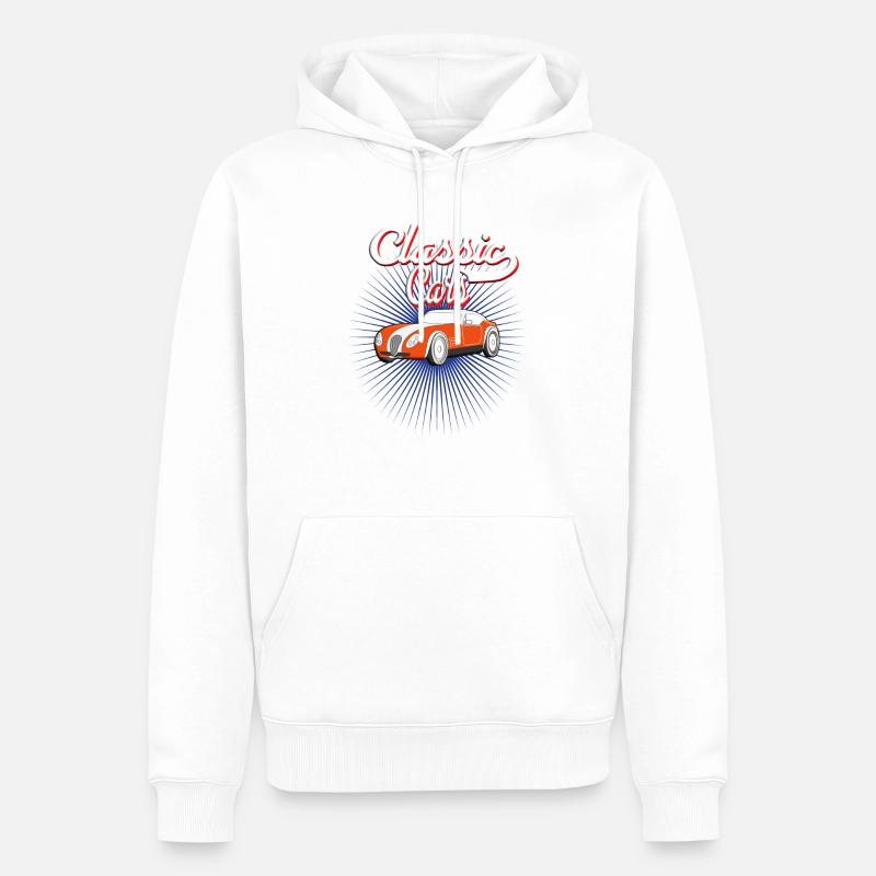 Automobil Auto Oldtimer Klassik - Männer Premium Bio Hoodie - Weiß