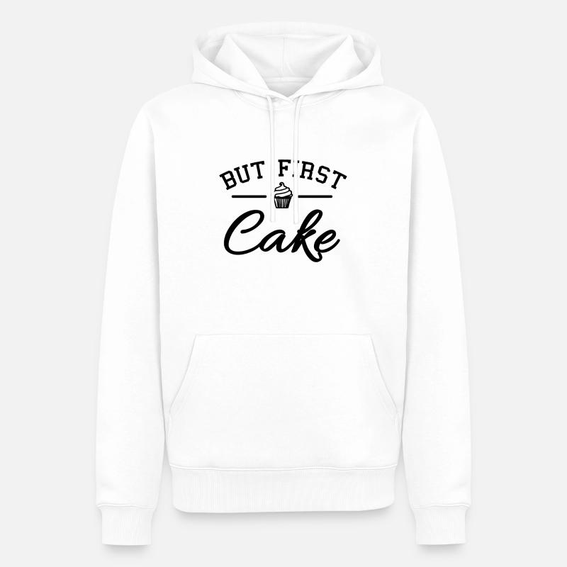 Gâteaux de café Biscuits - Sweat à capuche Premium bio Homme - blanc