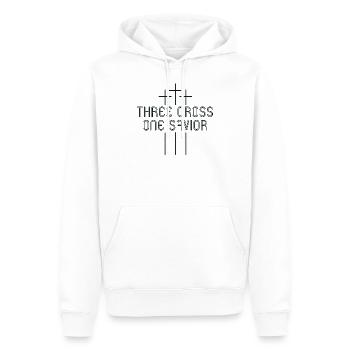 cross - Men’s Premium Organic Hoodie - white - Front - Nico (187cm)