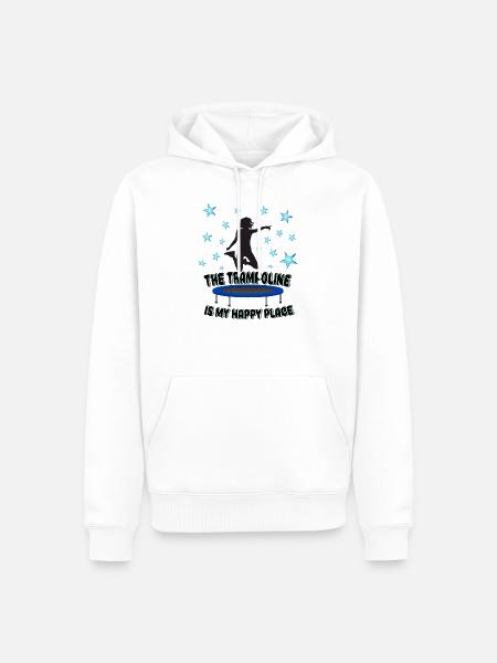 Jumping Trampolin Jumpen Jumpstyle Jump Fitness - Männer Premium Bio Hoodie - Weiß
