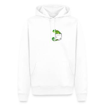 Chameleon cadeau de reptile - Sweat à capuche Premium bio Homme - blanc - Devant - Nico (187cm)