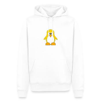Pinguin gelb - Männer Premium Bio Hoodie - Weiß - Vorne - Nico (187cm)