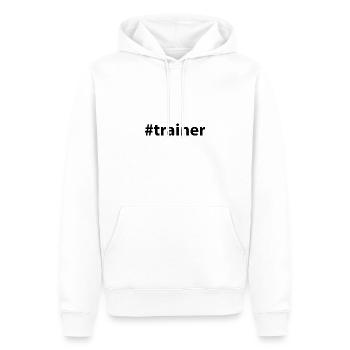 # trainer - Sweat à capuche Premium bio Homme - blanc - Devant - Nico (187cm)