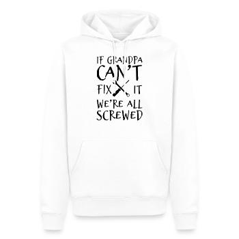 Grandpa grandpa sayings - Men’s Premium Organic Hoodie - white - Front - Nico (187cm)