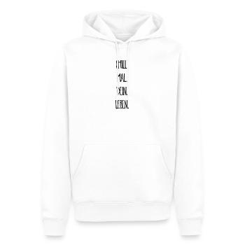 Chill. Mal. Dein. Leben. - Männer Premium Bio Hoodie - Weiß - Vorne - Nico (187cm)