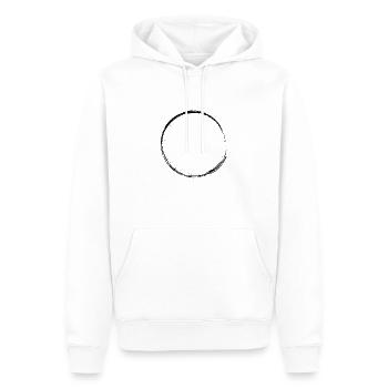 Enso Mal Pinsel Kreis - Männer Premium Bio Hoodie - Weiß - Vorne - Nico (187cm)
