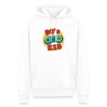 Retro 90er Gaming - Männer Premium Bio Hoodie - Weiß - Vorne - Nico (187cm)