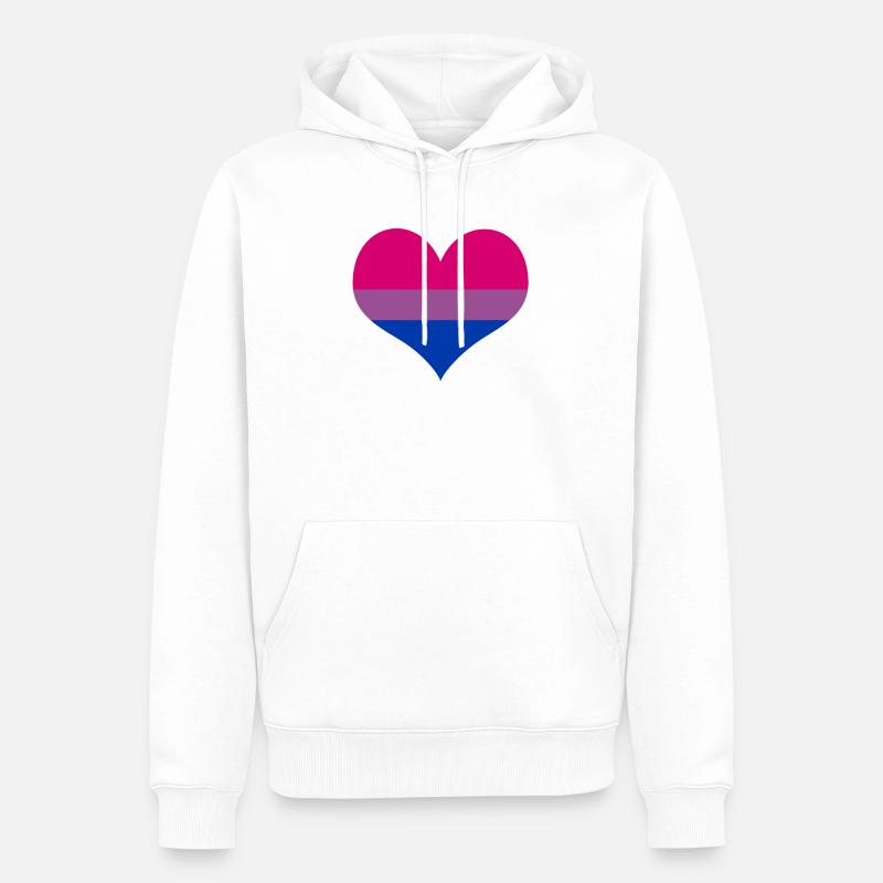 Bisexuelle Pride Flagge - Männer Premium Bio Hoodie - Weiß