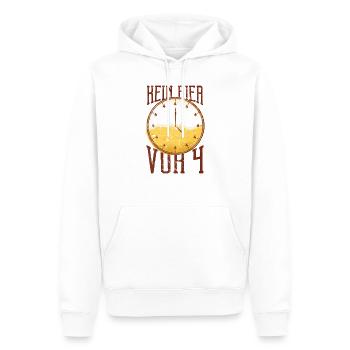 Kein Bier vor 4 Uhr | Lustiges Party Bier Design - Männer Premium Bio Hoodie - Weiß - Vorne - Nico (187cm)