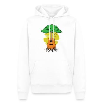 Guitar Tree Guitare Guitare Guitare - Sweat à capuche Premium bio Homme - blanc - Devant - Nico (187cm)