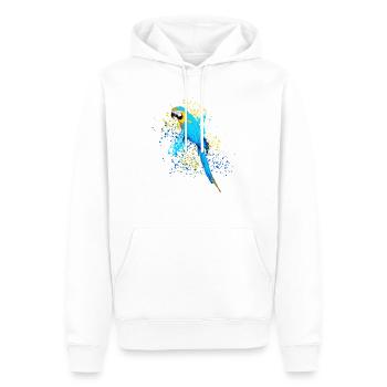 Perroquet t-shirt - Sweat à capuche Premium bio Homme - blanc - Devant - Nico (187cm)