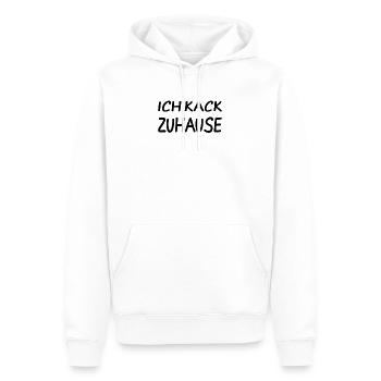 Je rentre chez moi - pour tous Heimscheisser - Sweat à capuche Premium bio Homme - blanc - Devant - Nico (187cm)