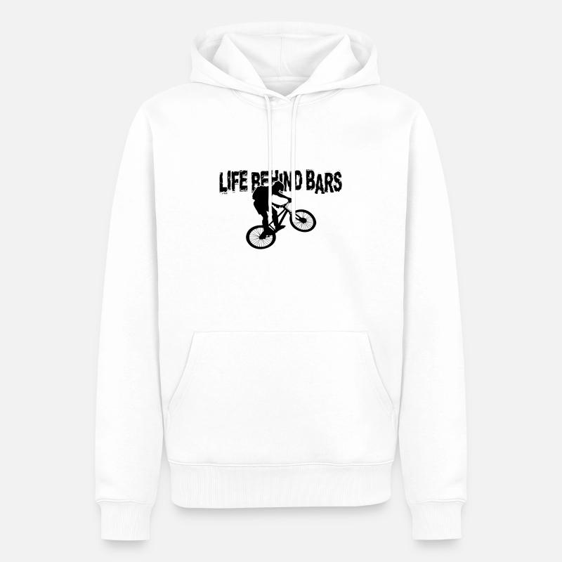 Leben hinter Gittern BMX - Männer Premium Bio Hoodie - Weiß