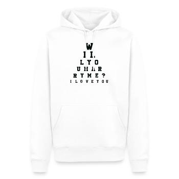 Vision Test Will you Marry me Ophthalmologist Love - Männer Premium Bio Hoodie - Weiß - Vorne - Nico (187cm)