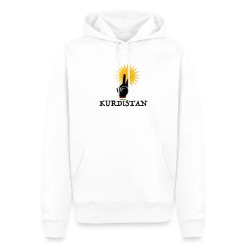 KURDISTAN - Sweat à capuche Premium bio Homme - blanc - Devant - Nico (187cm)