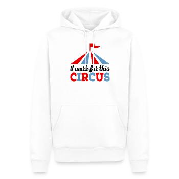 cirque - Sweat à capuche Premium bio Homme - blanc - Devant - Nico (187cm)
