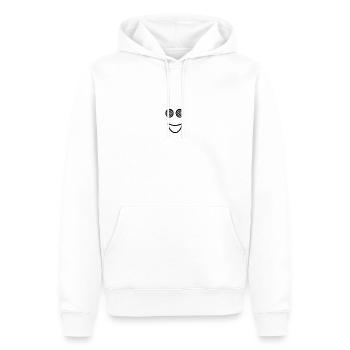 Drôle de visage Funny Drôle rire - Sweat à capuche Premium bio Homme - blanc - Devant - Nico (187cm)