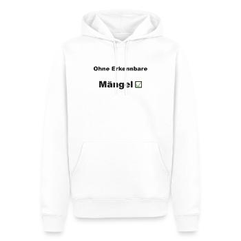 Ohne Mängel - Männer Premium Bio Hoodie - Weiß - Vorne - Nico (187cm)