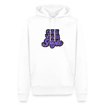 Own your style - Men’s Premium Organic Hoodie - white - Front - Nico (187cm)