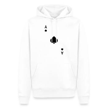 Card Game Playing Card Ace Ace Carnival Carnival - Men’s Premium Organic Hoodie - white - Front - Nico (187cm)