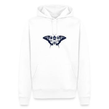 Papillon avec crâne sur les ailes - Sweat à capuche Premium bio Homme - blanc - Devant - Nico (187cm)