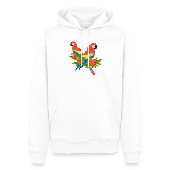 Tropisches Papageienvogeltier Südamerika - Männer Premium Bio Hoodie - Weiß - Vorne - Nico (187cm)