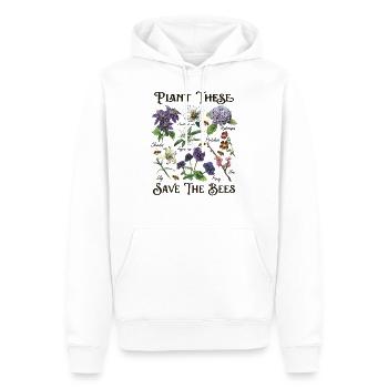 Sauvez les abeilles - cadeau de pépinière d'abeilles - Sweat à capuche Premium bio Homme - blanc - Devant - Nico (187cm)