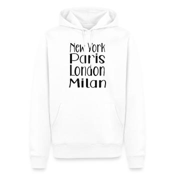 New York Paris london milan - Männer Premium Bio Hoodie - Weiß - Vorne - Nico (187cm)