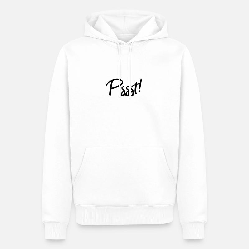 psst, sei leise - Männer Premium Bio Hoodie - Weiß